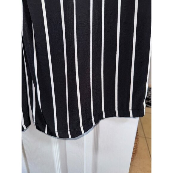 Jane & John Office Siren Corpcore 16 Black/White Pin Stripe Wide Leg  Pants - Picture 11 of 11